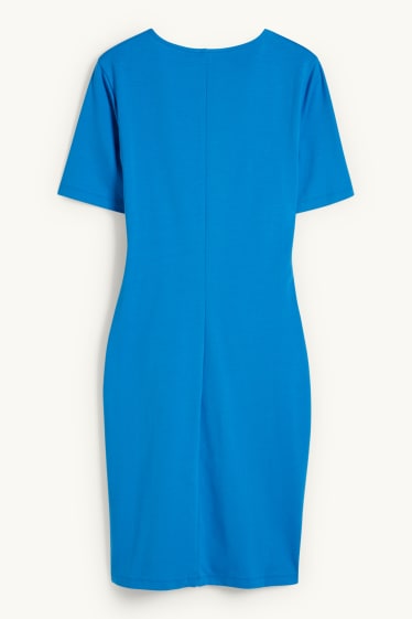 Femmes - Robe ornée d'un nœud - bleu