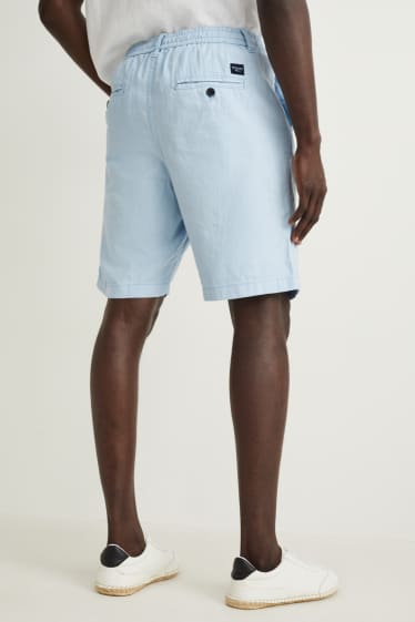 Mężczyźni - Szorty - mieszanka z lnem - jasnoniebieski