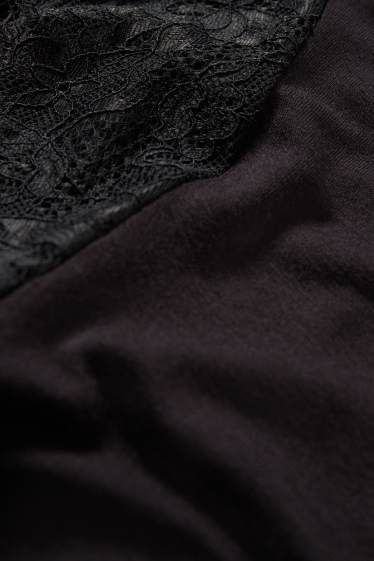 Donna - Camicia da notte in viscosa - nero
