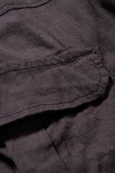 Women - CLOCKHOUSE - cargo trousers - mid-rise waist - relaxed fit - dark gray