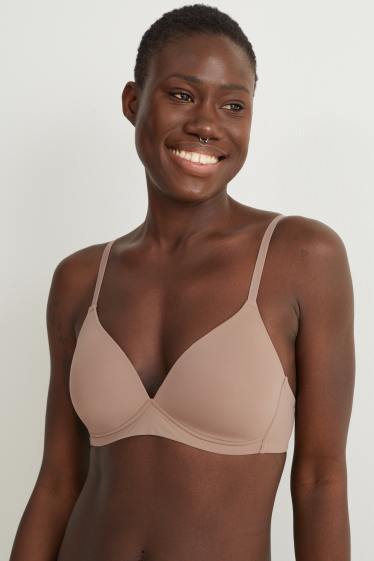 Women - Multipack of 2 - non-wired bra - padded - LYCRA® - light brown