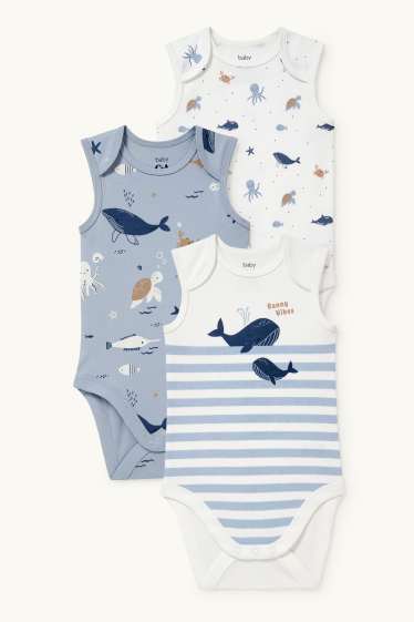 Baby Jungen - Multipack 3er - Baby-Body - hellblau