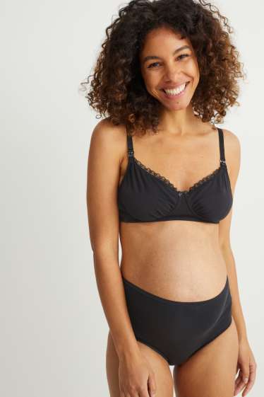 Femmes - Lot de 3 - culotte de grossesse - noir
