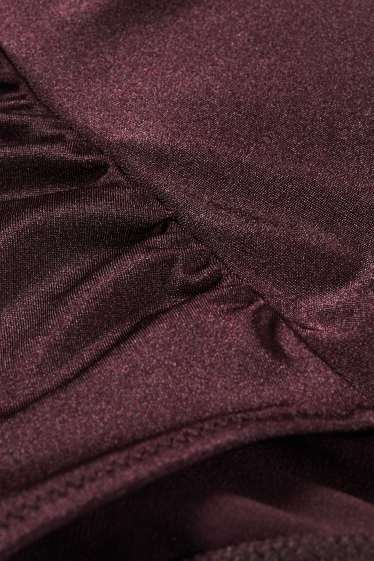 Dona - Calces de biquini - high waist - LYCRA® XTRA LIFE™ - vermell fosc