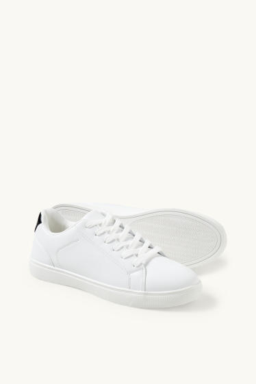 Damen - Sneaker - Lederimitat - weiß
