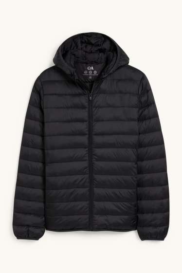 Hommes - Doudoune à capuche - noir