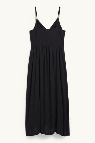 Damen - Fit & Flare Kleid - schwarz