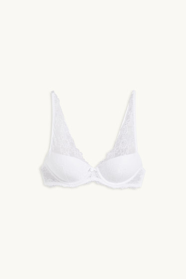 Women - Underwire bra - DEMI - padded - white