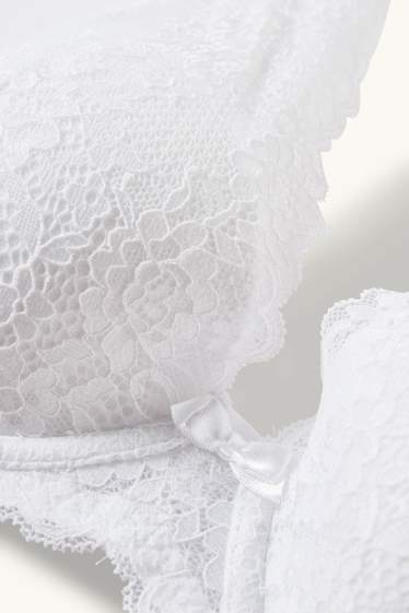 Women - Underwire bra - DEMI - padded - white