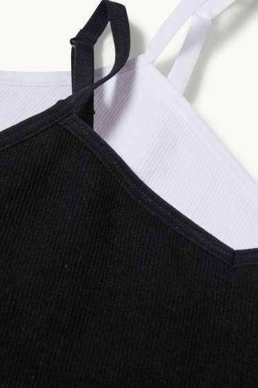 Kinder Mädchen - Multipack 2er - Bustier - schwarz