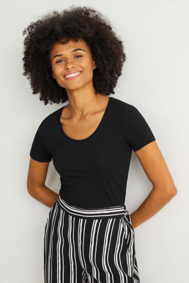 Femmes - T-shirt - noir
