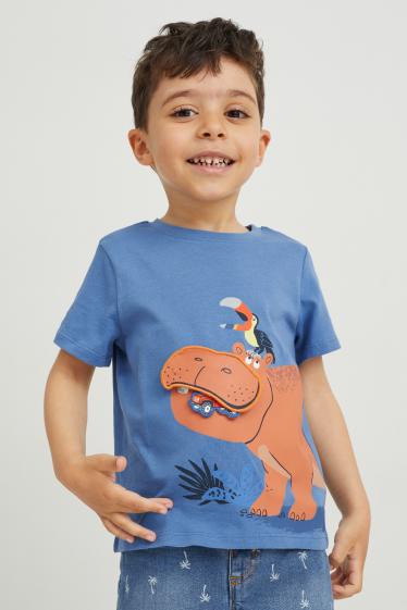 Kinder Jungen - Kurzarmshirt - blau