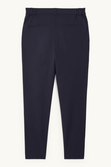 Dona - Pantalons formals - mid waist - slim fit - Mix & Match - blau fosc