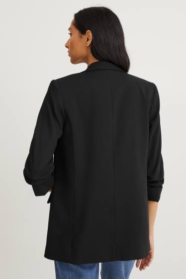 Women - Blazer - relaxed fit - black