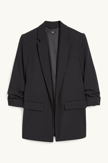 Women - Blazer - relaxed fit - black