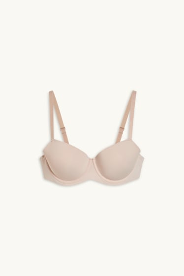 Damen - BH mit Bügel - DEMI - wattiert - hellbeige
