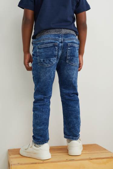 Děti - chlapci - Curved jeans - jog denim - džíny - modrošedé