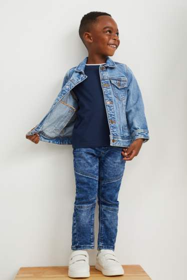 Děti - chlapci - Curved jeans - jog denim - džíny - modrošedé