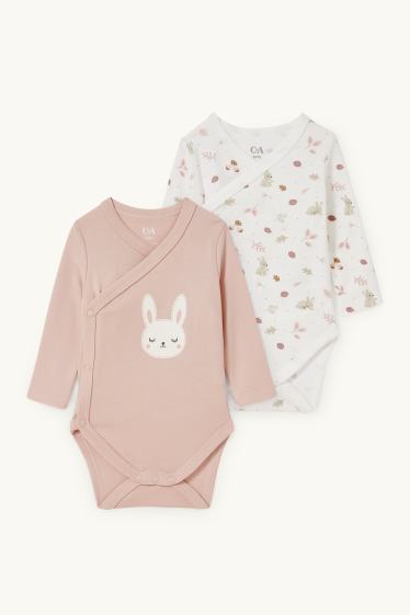 Bebeluși - fete - Multipack 2 buc. - body petrecut bebeluși - bej deschis