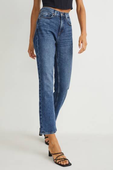 Femmes - Straight jean - high waist - LYCRA® - jean bleu