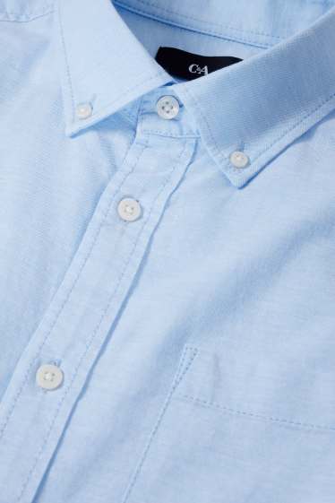 Heren - Overhemd Oxford - regular fit - button down - lichtblauw