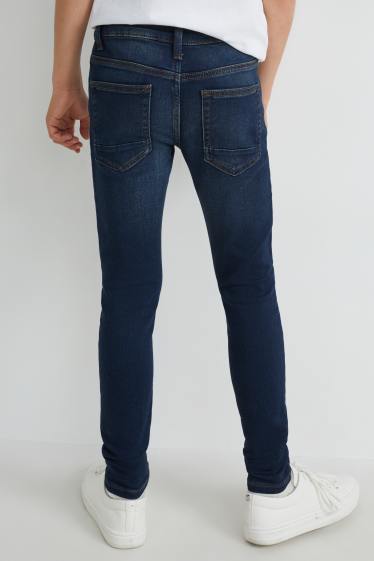 Kinderen: jongens - Skinny jeans - jog denim - jeansdonkerblauw