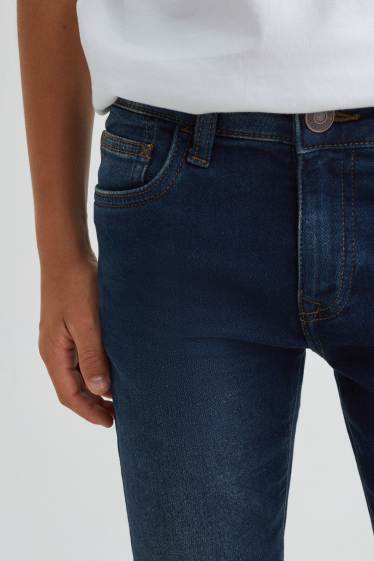 Kinderen: jongens - Skinny jeans - jog denim - jeansdonkerblauw
