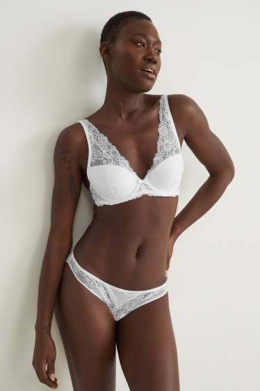 Women - Underwire bra - DEMI - padded - white