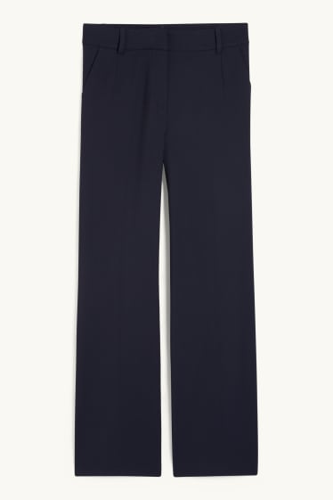 Femmes - Pantalon de bureau - high waist - wide leg - Mix & Match - bleu foncé