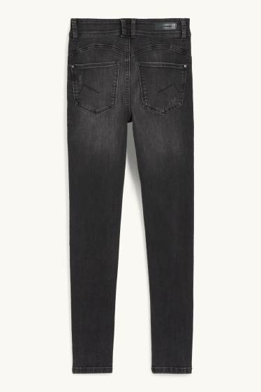 Femmes - CLOCKHOUSE - skinny jean - mid waist - LYCRA® - jean gris foncé