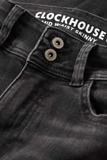 Femmes - CLOCKHOUSE - skinny jean - mid waist - LYCRA® - jean gris foncé