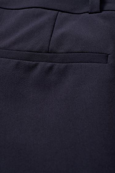 Femmes - Pantalon de bureau - mid-waist - coupe droite - Mix & Match - bleu foncé