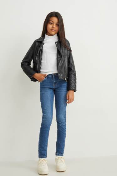 Children Girls - Skinny jeans - LYCRA® - blue denim