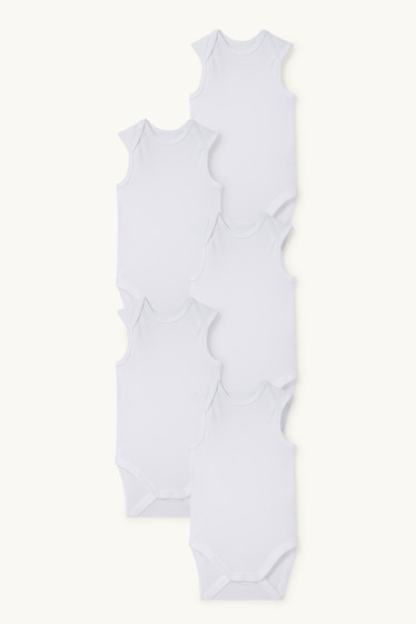 Unisexe - Lot de 5 - bodys bébé - blanc