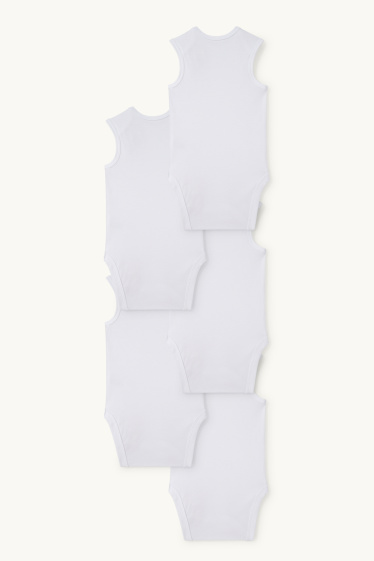 Unisexe - Lot de 5 - bodys bébé - blanc