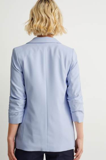 Women - Blazer - relaxed fit - light blue