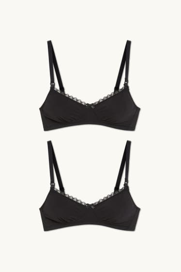 Femmes - Lot de 2 - soutiens-gorges d’allaitement - noir