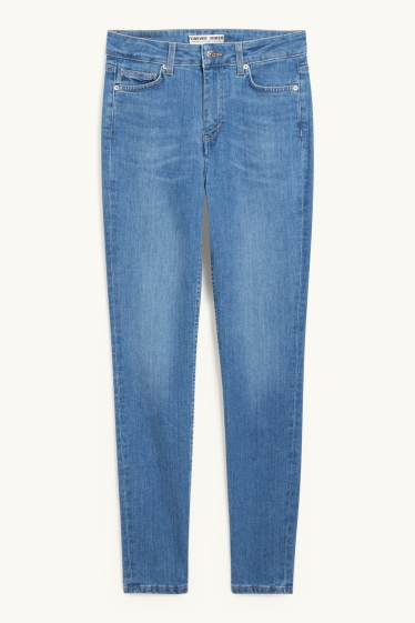 Femei - Skinny jeans - talie înaltă - denim-albastru