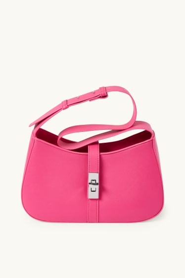 Damen - Schultertasche - Lederimitat - pink