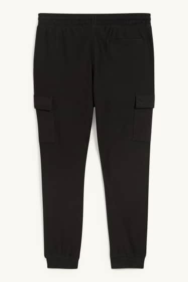 Herren - Cargo-Jogginghose - schwarz