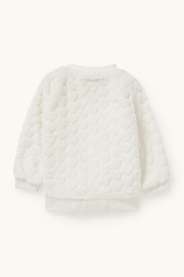 Kinder Mädchen - Kunstfell-Jacke - weiß