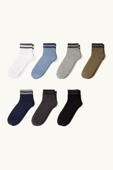 Herren - Multipack 7er - Kurzsocken - khaki