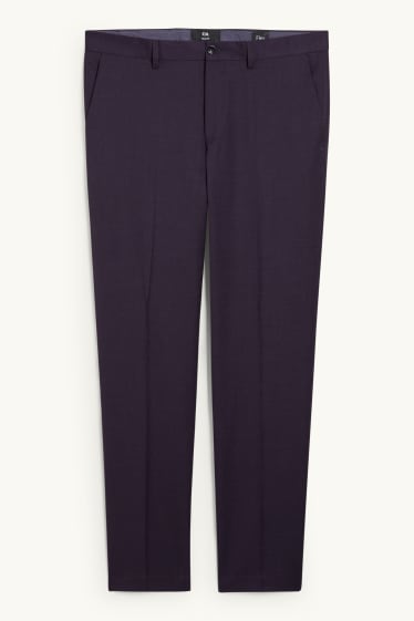 Men - Mix-and-match trousers - slim fit - Flex - stretch  - purple