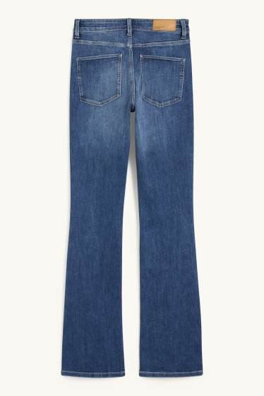 Women - Bootcut jeans - mid-rise waist - LYCRA® - blue denim