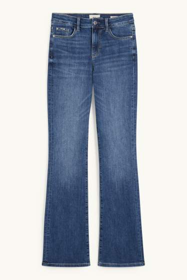 Women - Bootcut jeans - mid-rise waist - LYCRA® - blue denim