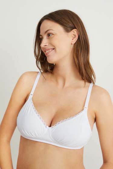 Dames - Set van 2 - voedings-BH - wit