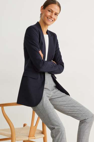 Dames - Business-blazer - regular fit - Mix & Match - donkerblauw