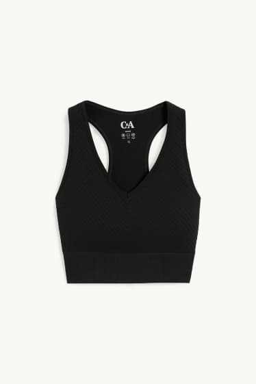 Femmes - Soutien-gorge de sport - ampliforme - sans coutures - noir