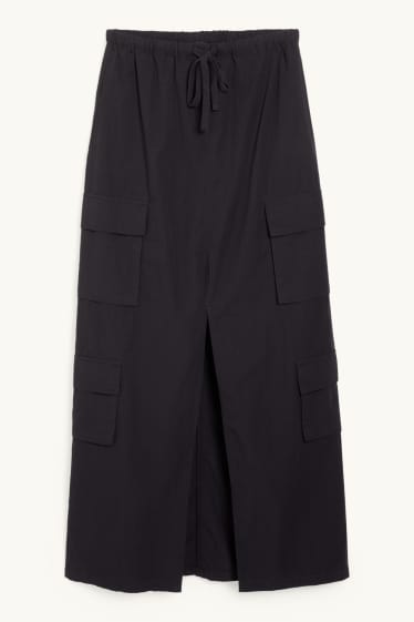 Women - Cargo skirt - black