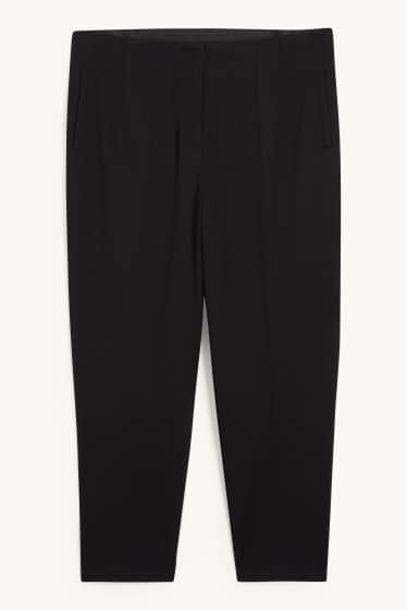 Women - Jersey trousers - regular fit - black